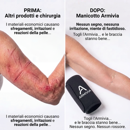 Prima e dopo con il manicotto Armivia